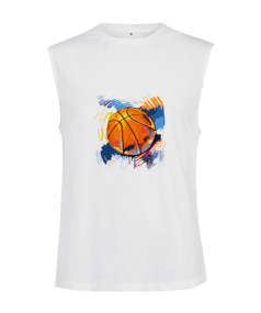 Tisho - basketbol baskılı Kesik Kol Unisex Tişört