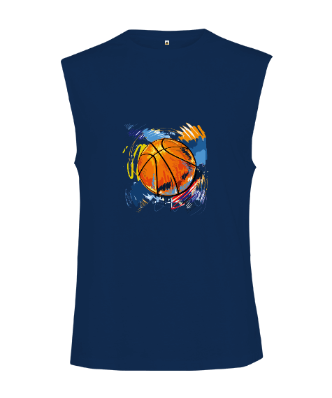 Tisho - basketbol baskılı Kesik Kol Unisex Tişört