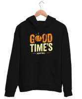 Basketbol - Good Times Basketball Siyah Unisex Kapşonlu Sweatshirt - Tisho