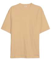 Baskısız Düz Camel Oversize Unisex Tişört - Tisho