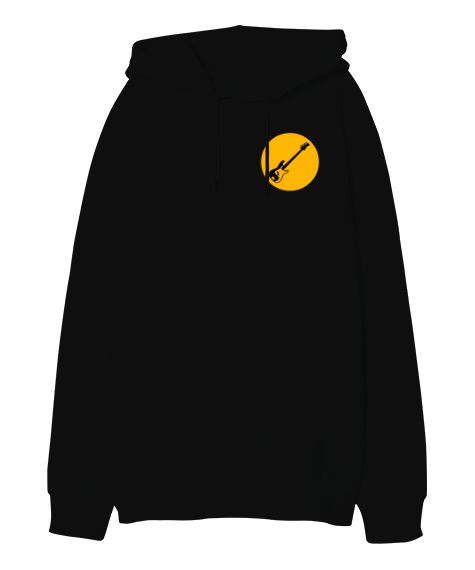 Tisho - bass gitar hoodie Oversize Unisex Kapüşonlu Sweatshirt