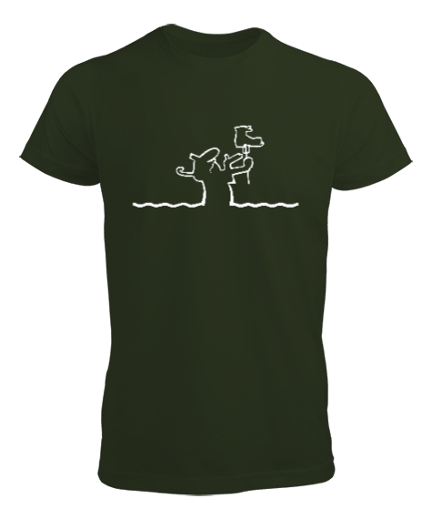 Tisho - Bay Meraklı - La Linea V2 Haki Yeşili Erkek Tişört