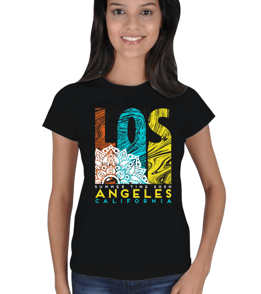 Tisho - Bayan Los Angeles Tişört Kadın Tişört