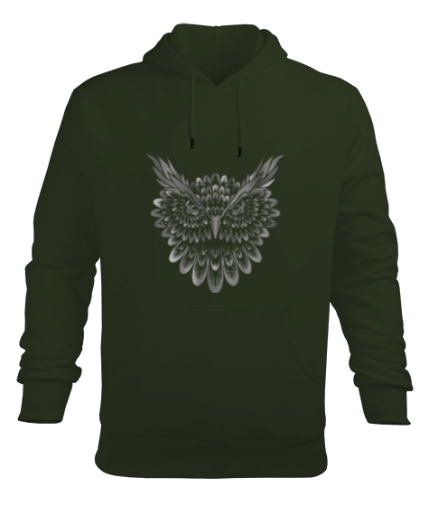 Tisho - Baykuş Erkek Kapüşonlu Hoodie Sweatshirt