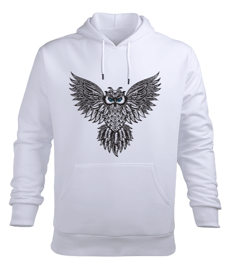 Tisho - Baykuş Owl Erkek Kapüşonlu Hoodie Sweatshirt