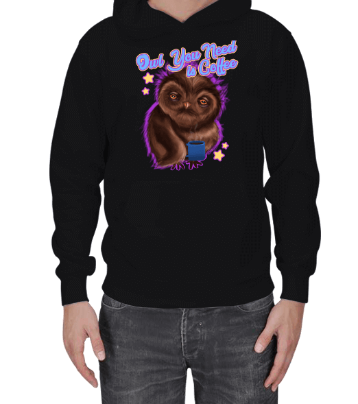 Tisho - baykuş sweatshirt Erkek Kapşonlu