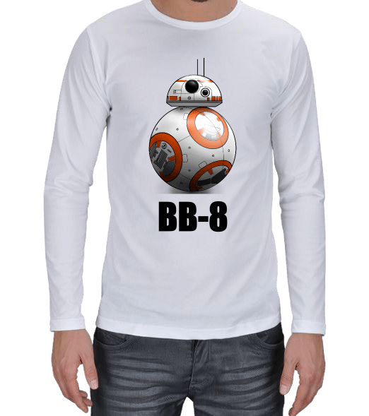 Tisho - BB-8 T-shirt Erkek Uzun Kol