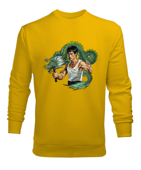 Tisho - BB005 - Bruce Lee Dragon Tasarımlı Erkek Sweatshirt