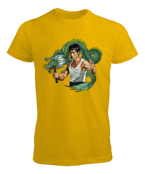 Tisho - BB005 - Bruce Lee Dragon Tasarımlı Erkek Tişört