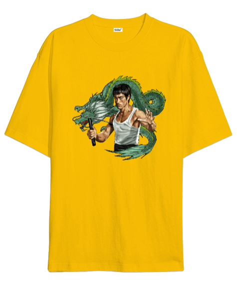 Tisho - BB005 - Bruce Lee Dragon Tasarımlı Oversize Unisex Tişört
