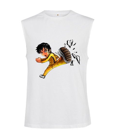 Tisho - BB006 - Bruce Lee Tekmesi Kesik Kol Unisex Tişört