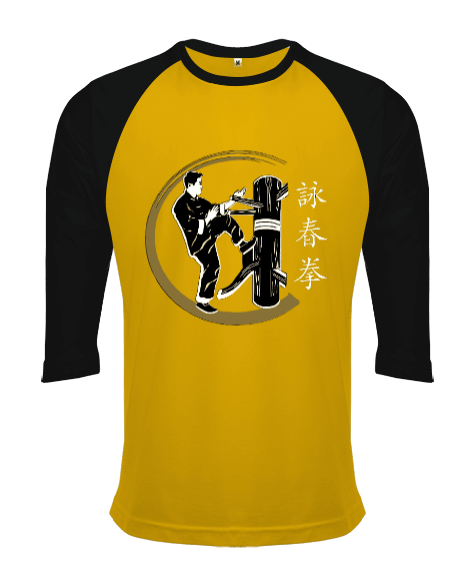 Tisho - BB008 - Wing Chun Dummy Orjinal Reglan 3/4 Kol Unisex Tişört