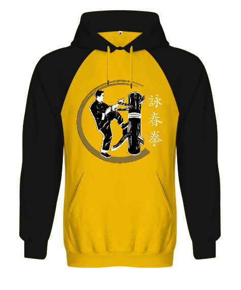 Tisho - BB008 - Wing Chun Dummy Orjinal Reglan Hoodie Unisex Sweatshirt