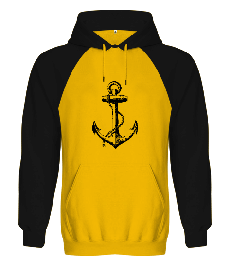 Tisho - BB012 Anchor Tasarım Orjinal Reglan Hoodie Unisex Sweatshirt