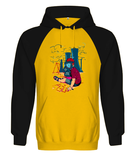 Tisho - BB014 - Help Orjinal Reglan Hoodie Unisex Sweatshirt