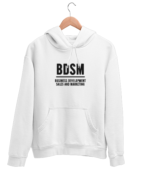 Tisho - BDSM 3 Beyaz Unisex Kapşonlu Sweatshirt