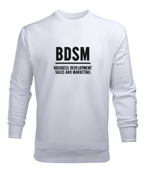 Tisho - BDSM Beyaz Erkek Sweatshirt
