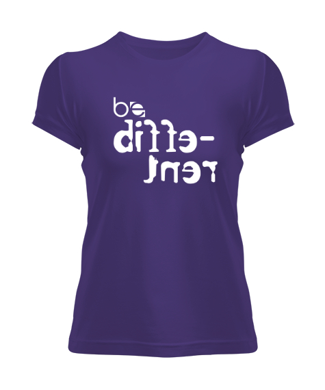 Tisho - Be Different - Farklı Ol Mor Kadın Tişört