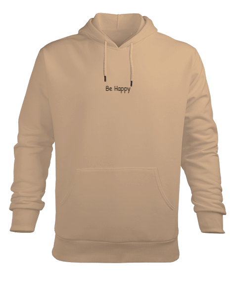 Tisho - Be Happy Erkek Kapüşonlu Hoodie Sweatshirt