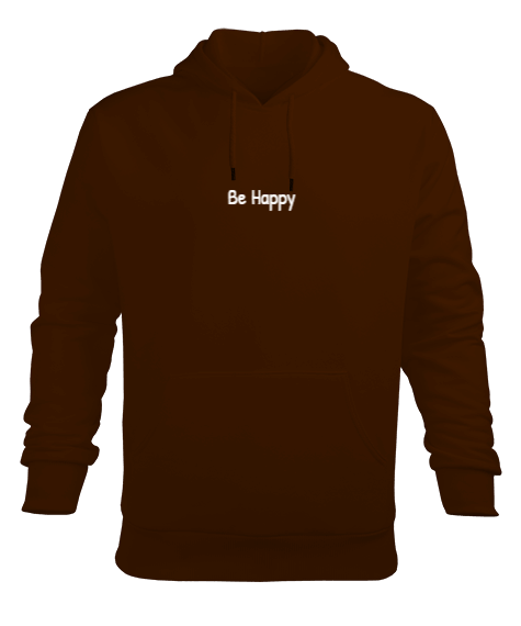 Tisho - Be Happy Erkek Kapüşonlu Hoodie Sweatshirt