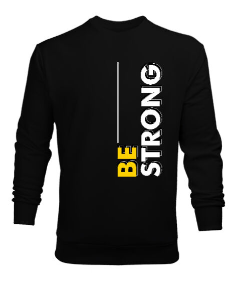 Tisho - Be Strong Siyah Erkek Sweatshirt