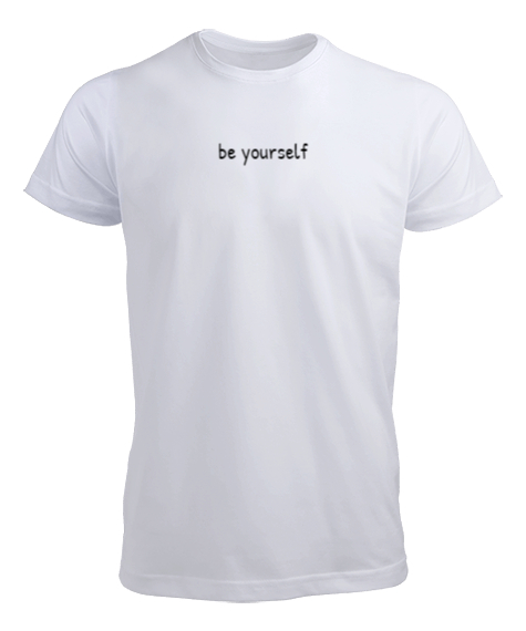 Tisho - Be Yourself Beyaz Erkek Tişört