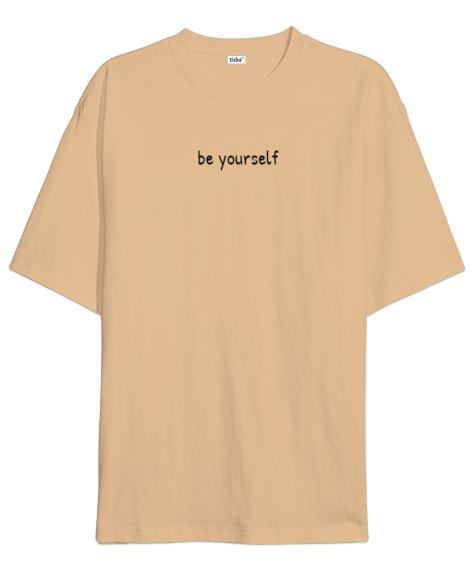 Tisho - Be Yourself Camel Oversize Unisex Tişört