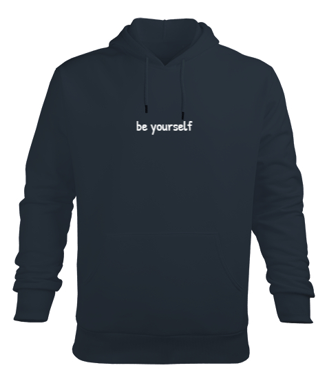 Tisho - Be Yourself Füme Erkek Kapüşonlu Hoodie Sweatshirt