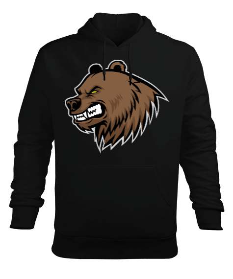Tisho - Bear Erkek Kapüşonlu Hoodie Sweatshirt