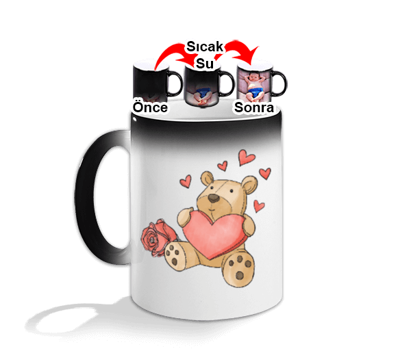 Tisho - BEAR IN HEART Sihirli Kupa Bardak