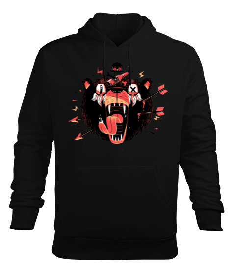 Tisho - Bear T4 Erkek Kapüşonlu Hoodie Sweatshirt