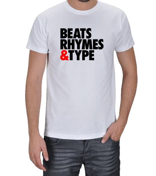 Beats Rhymes Type Erkek Tişört