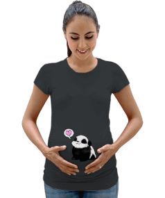 BEBEK PANDA Kadın Hamile Tişört - Tisho