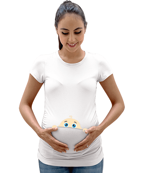 Tisho - bebek resimli Kadın Hamile Tişört