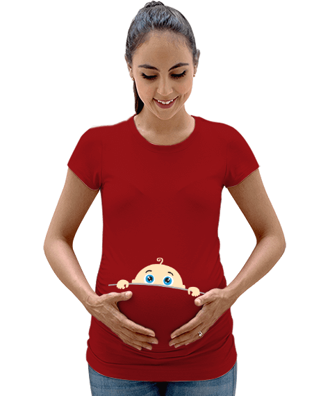 Tisho - bebek resimli Kadın Hamile Tişört