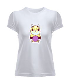Tisho - Bee and puppycat tatlı pembe kedi tasarımı mutsuz Kadın Tişört