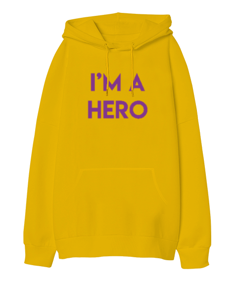 Tisho - Ben Bir Kahramanım Oversize Unisex Kapüşonlu Sweatshirt