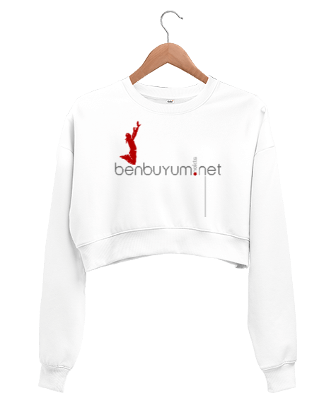 Tisho - Ben Buyum Nokta Net Kadın Crop Sweatshirt
