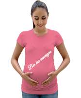 Ben kız annesiyim Pembe Kadın Hamile Tişört - Tisho