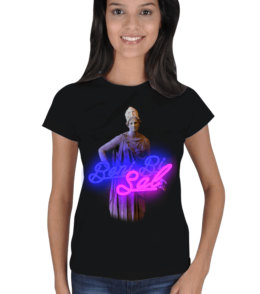 Tisho - Beni Bi Sal-neon tasarım Kadın Tişört