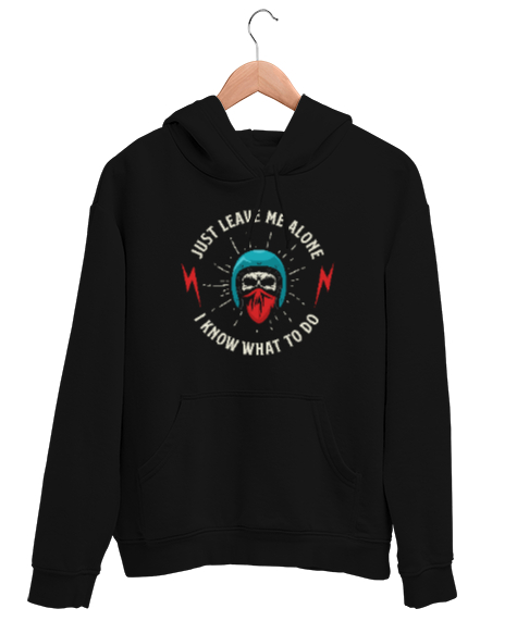 Tisho - Beni Yalnız Bırak - Kurukafa Sürücü - Skull Siyah Unisex Kapşonlu Sweatshirt
