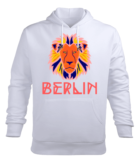 Tisho - Berlin Lion Erkek Kapüşonlu Hoodie Sweatshirt