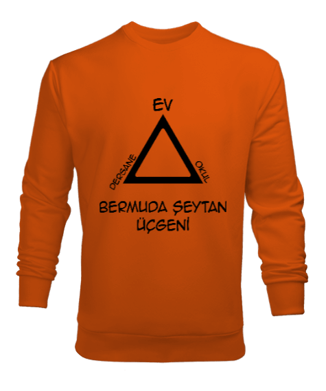 Tisho - Bermuda şeytan üçgeni baskılı erkek Erkek Sweatshirt