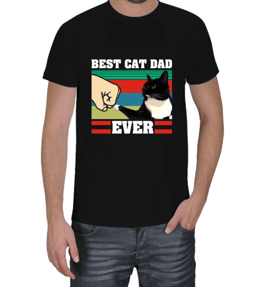 Tisho - Best Cat Dad Ever Erkek Tişört