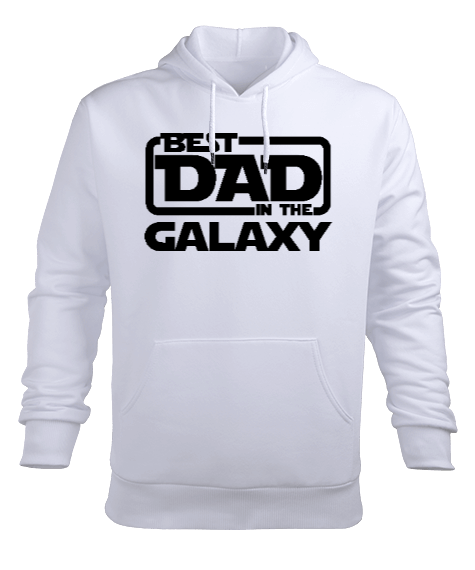 Tisho - Best Dad in the Galaxy Erkek Kapüşonlu Hoodie Sweatshirt