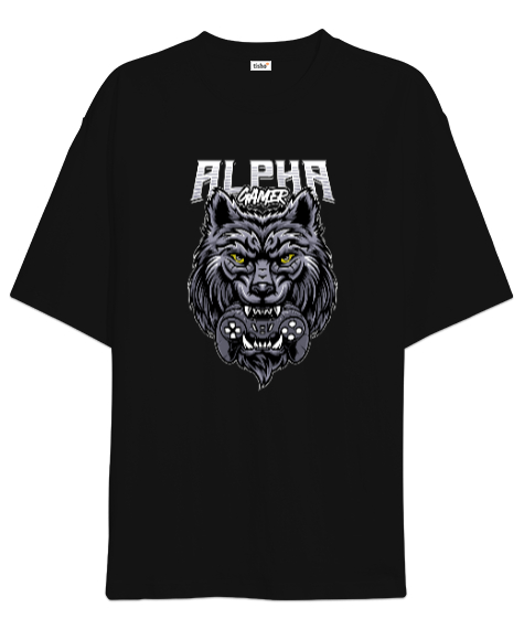 Tisho - Best Gamer - Alpha Siyah Oversize Unisex Tişört