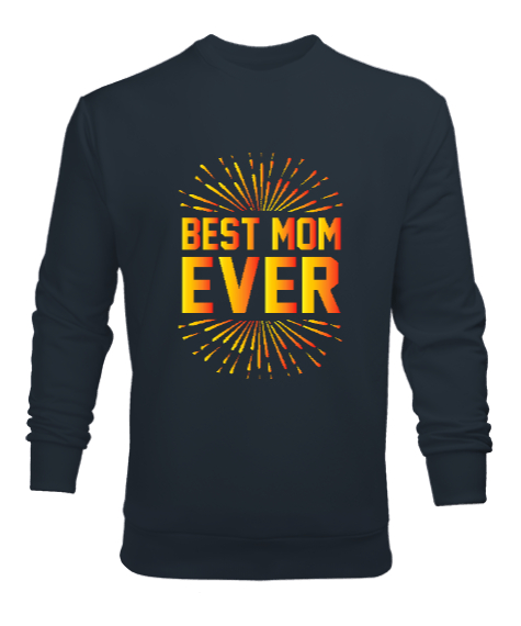 Tisho - BEST MOM EVER Füme Erkek Sweatshirt