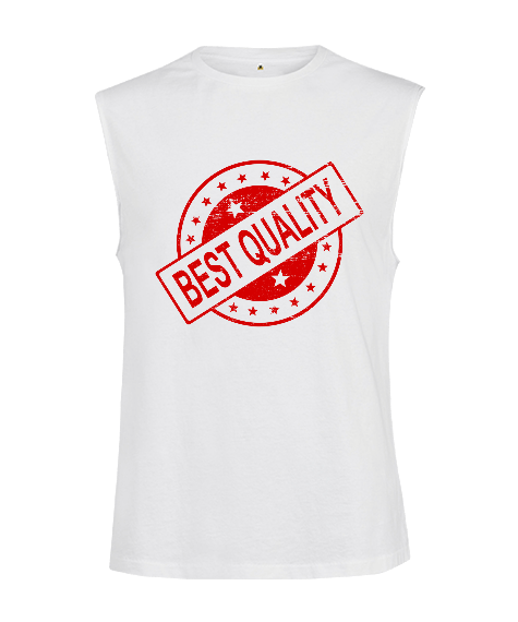 Best Quality Baskılı Kesik Kol Unisex Tişört