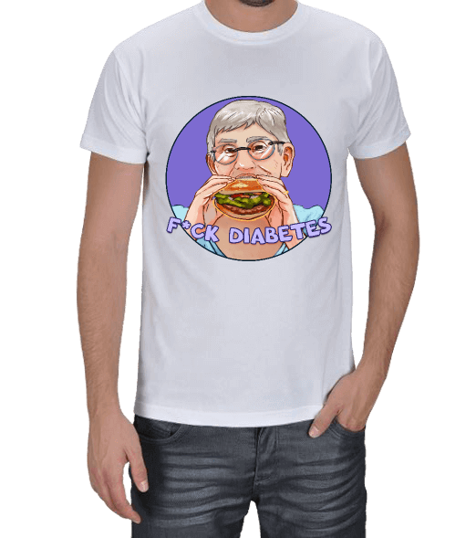 Tisho - beyaz hamburger Erkek Tişört