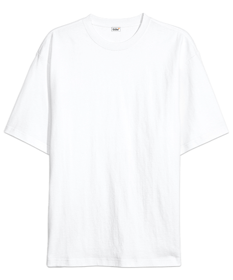 Tisho - Beyaz jungle Oversize Unisex Tişört